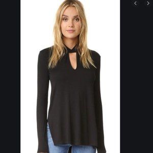 Ella Moss Bella Keyhole Blouse Black S